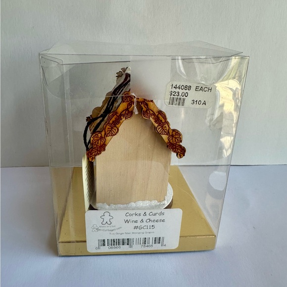 Holiday Ginger Cottage Ornament Wine & Cheese - Picture 7 of 7